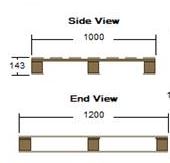 BRAND NEW Heat treated 1200mm x 1000mm non-perimeter based pallet - Image 2