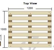 BRAND NEW Heat treated 1200mm x 1000mm non-perimeter based pallet - Image 3